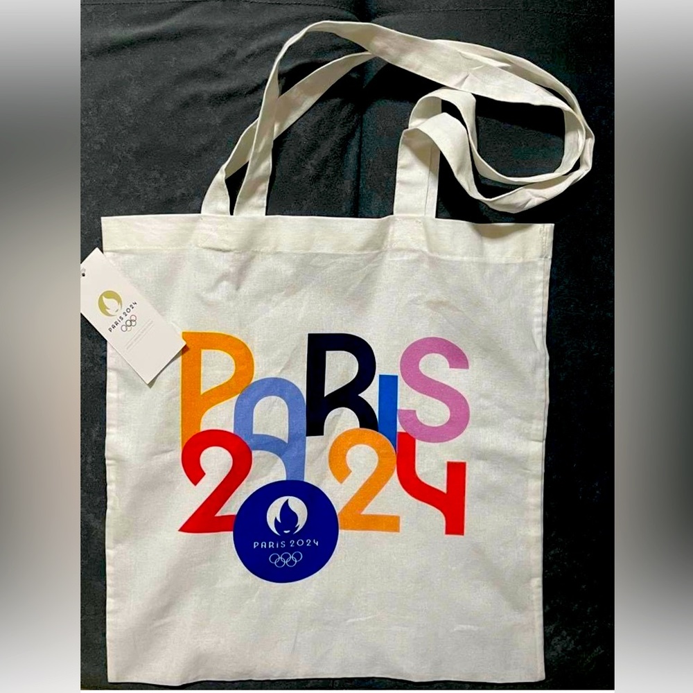 PARIS OLYMPICS 2024 Official BNWT Tote Bag Souvenir Keepsake Cotton Canvas